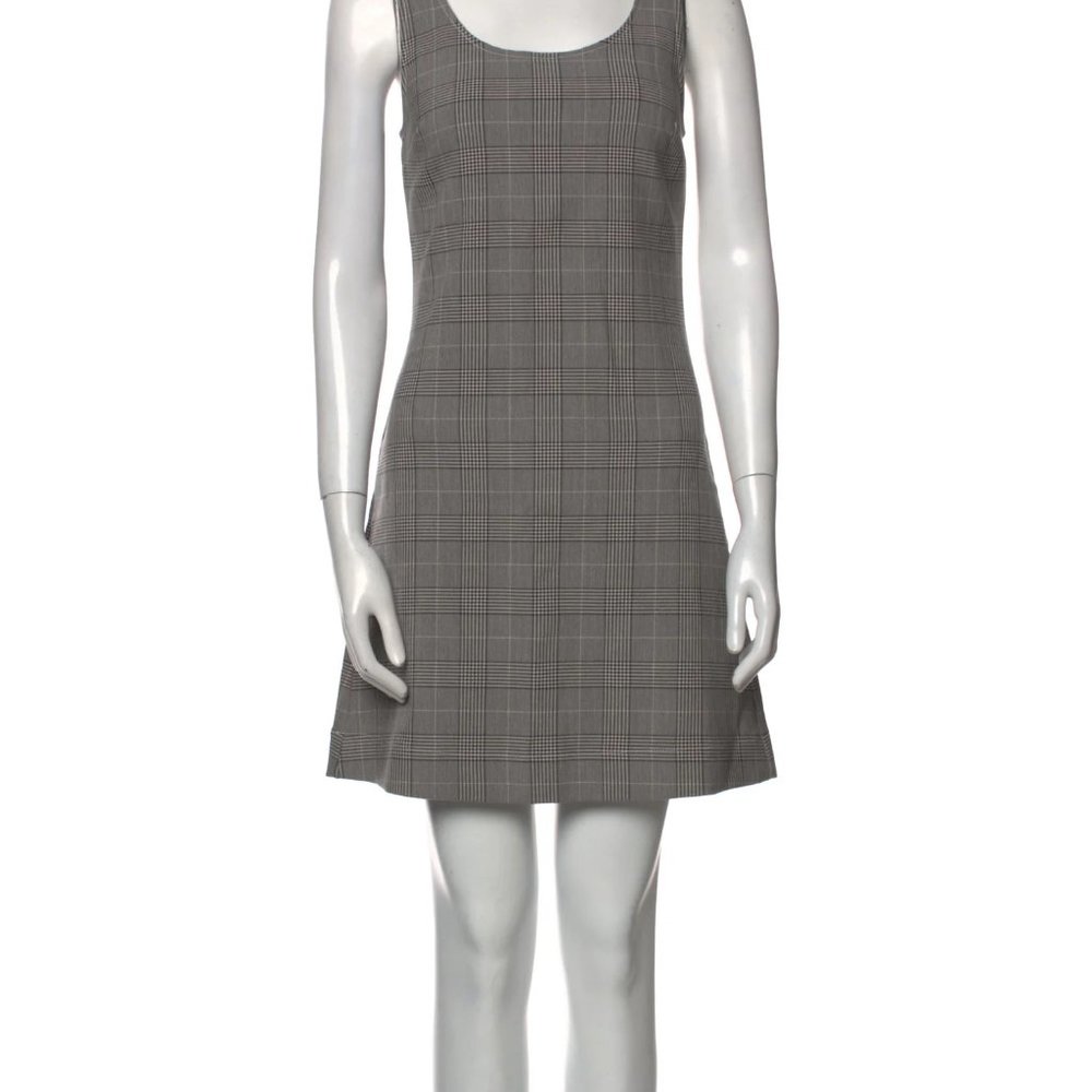 GANNI PLAID MINI DRESS